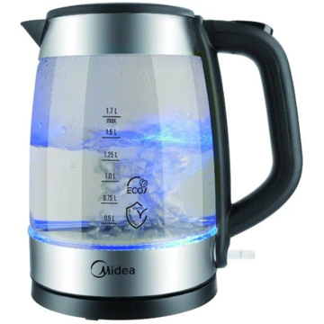 ელექტრო ჩაიდანი Midea MK-17G03A, 2200W, 1.7L, Electric Kettle, Black/Silver