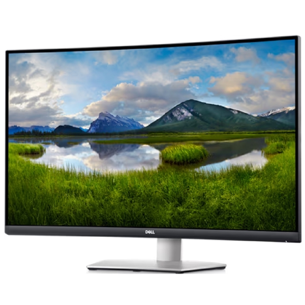 მონიტორი Dell 210-BFVU 32 S3221QSA, 32", Curved Monitor, 4K UHD, VA, HDMI, USB, DP, Silver