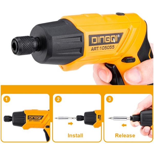 სახრახნისი Dingqi 105055, 180Rpm, Black/Orange