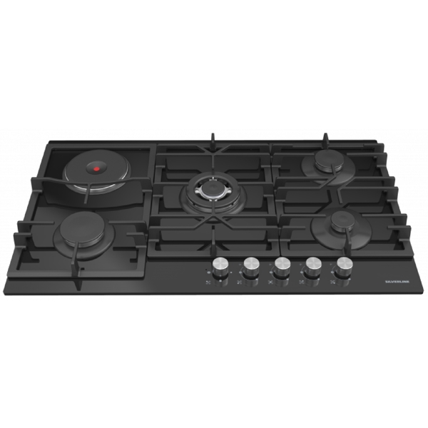 ჩასაშენებელი ქურის ზედაპირი Silverline CS5468B01, Built-in, Black