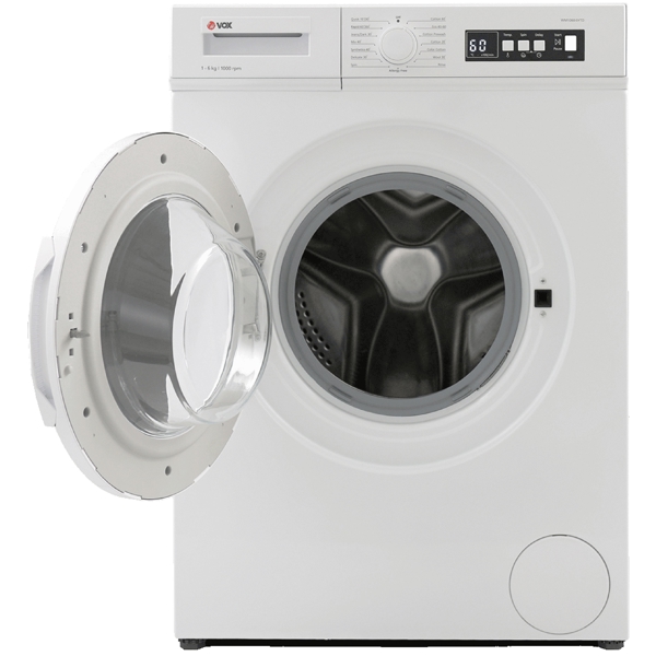 სარეცხი მანქანა Vox WM1060-SYTD, 6Kg, D, 1000Rpm, Washing Machine, White