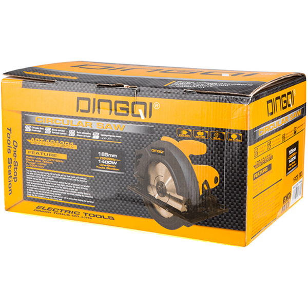 დისკური ხერხი Dingqi 101201, 1400W, 4200Rpm, 185mm, Black/Orange 