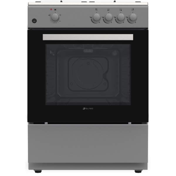 გაზქურა Alneo AG6060 4 Gas, Oven Gas, Grey