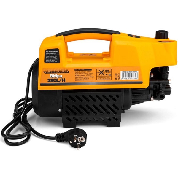 მაღალი წნევის სარეცხი აპარატი Dingqi 106005, 1500W, Pressure Washer, Black/Orange