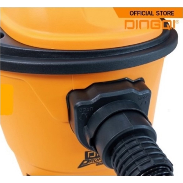 სამშენებლო მტვერსასრუტი Dingqi 1011015, 1200W, 15L, Construction Vacuum Cleaner, Black/Orange