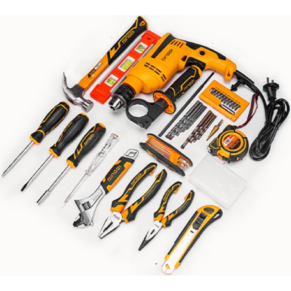 Dingqi AJ01044, Drill Tool Set, Black/Orange