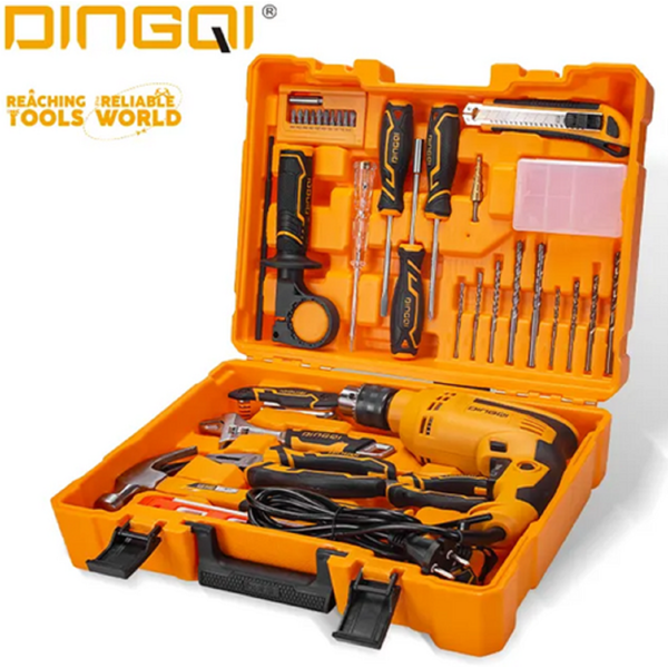 Dingqi AJ01044, Drill Tool Set, Black/Orange