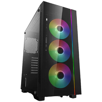 ქეისი Deepcool MATREXX 55 V3 ADD-RGB 3F, Computer Case, MidT, MicroATX, Mini-ITX, USB3.0, USB2.0, Black