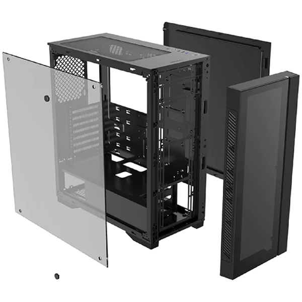 Deepcool MATREXX 55 V3 ADD-RGB 3F, Computer Case, MidT, MicroATX, Mini-ITX, USB3.0, USB2.0, Black