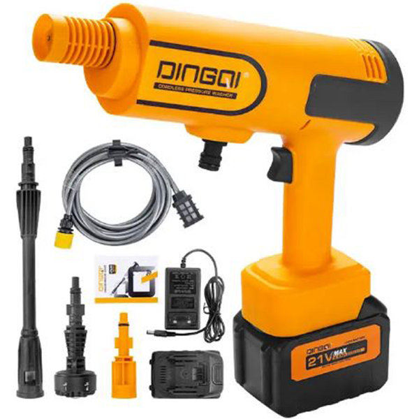 მაღალი წნევის სარეცხი აპარატი Dingqi JE00901, High Pressure Car Washing Gun, Black/Orange