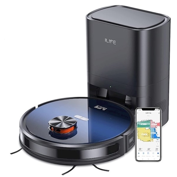 Ilife T10S, Laser Navigation Robotic Vacuum & Mop with APP Control, Black