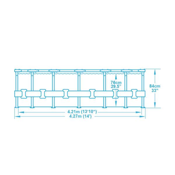 კარკასული აუზი Bestway 56595, 10220L, Swimming Pool