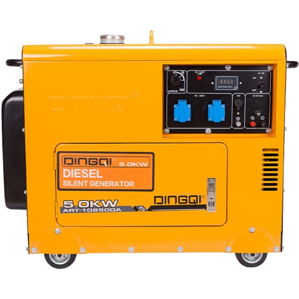 Dingqi 108500AB, 5kW, 15L, Diesel Generator, Orange