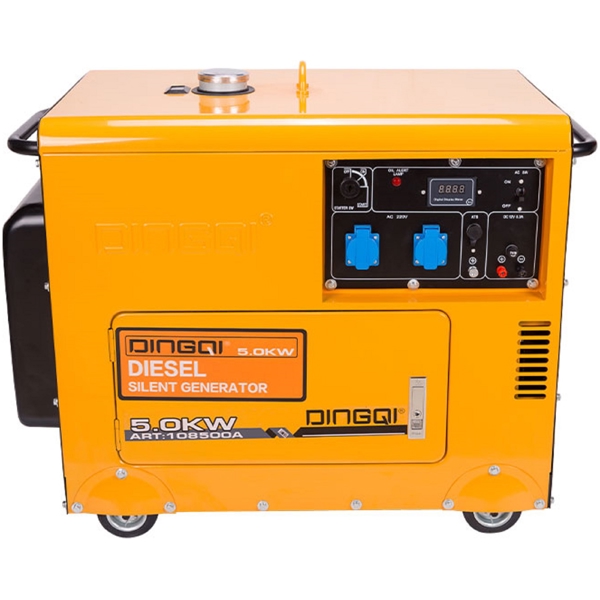 Dingqi 108500AB, 5kW, 15L, Diesel Generator, Orange