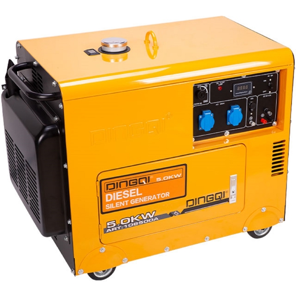 Dingqi 108500AB, 5kW, 15L, Diesel Generator, Orange