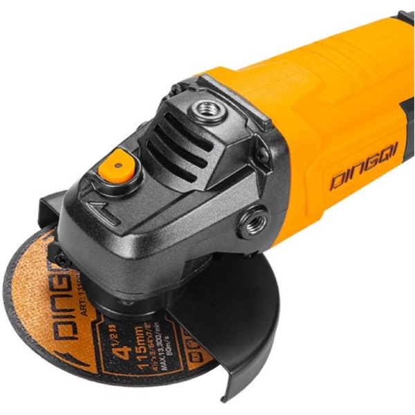 კუთხსახეხი Dingqi 101180, 1600W, 180mm, 8500Rpm, Black/Orange