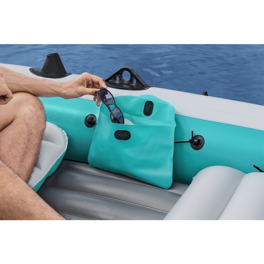 Bestway 65159 Adventure Elite X5 Raft Set, 5 Set, 600Kg, Inflatable Boat, Grey