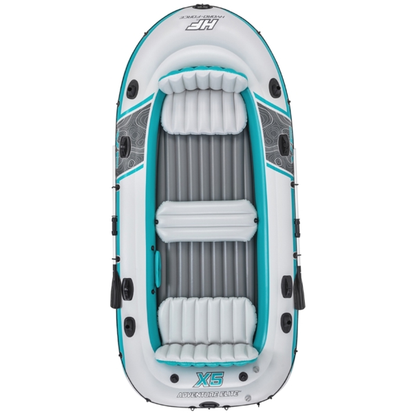 გასაბერი ნავი Bestway 65159 Adventure Elite X5 Raft Set, 5 Set, 600Kg, Inflatable Boat, Grey