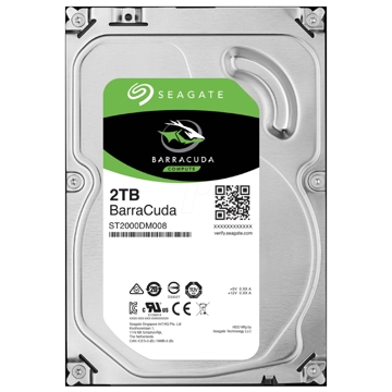 Seagate ST2000DM008 BarraCuda, 2TB, 3.5", Internal Hard Drive