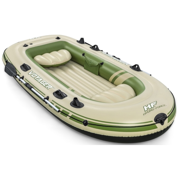 Bestway 65164, Hydro-Force Voyager X3 Raft, 3 Set, 360Kg, Inflatable Boat, Green