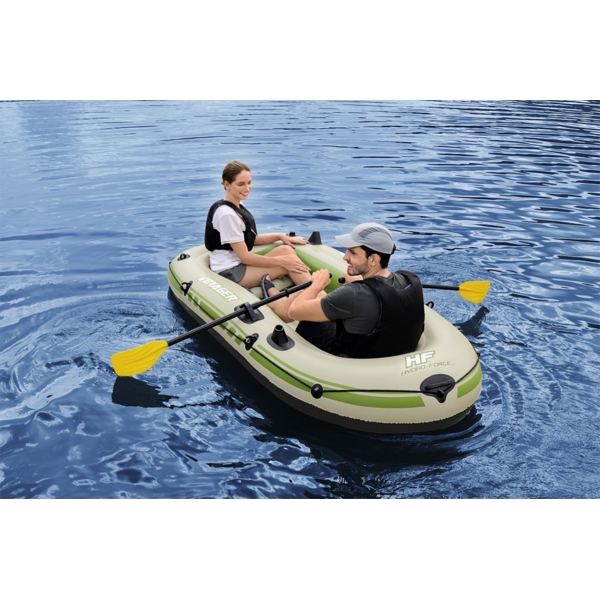 გასაბერი ნავი Bestway 65163, Hydro-Force Voyager X2 Raft, 2 Set, 240Kg, Inflatable Boat, Green