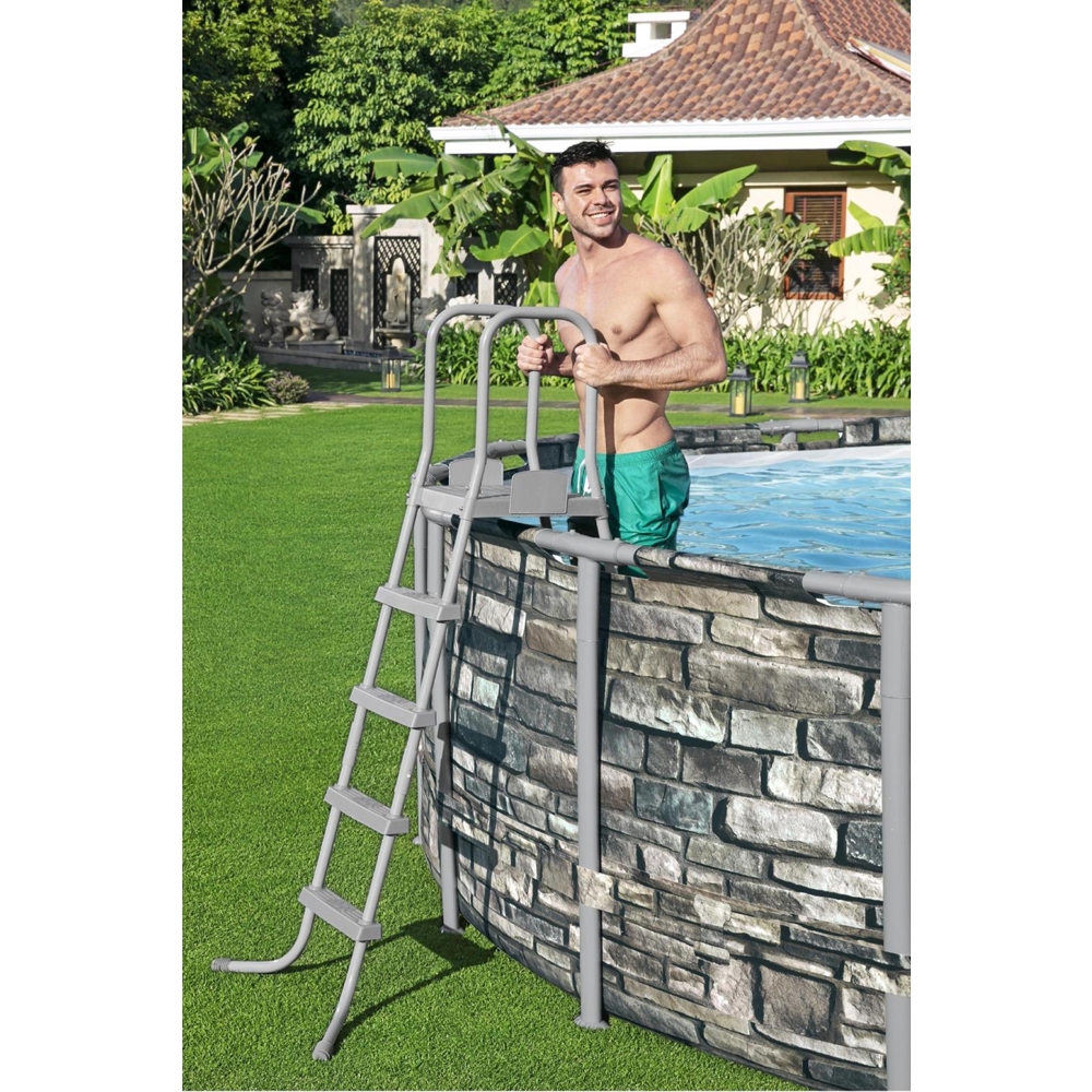 აუზის კიბე Bestway 58337, 305Kg, 132cm, Pool Ladder