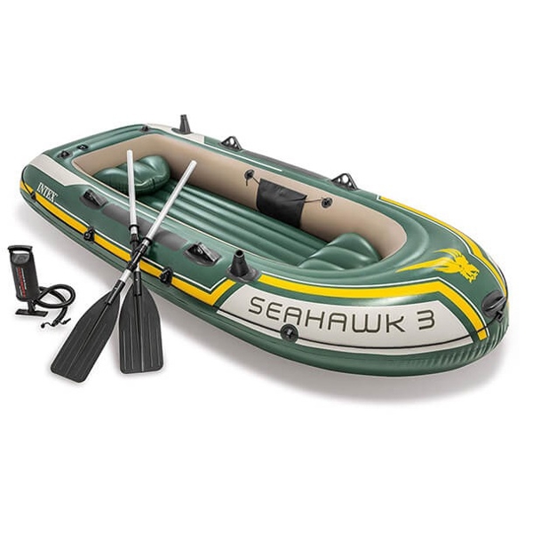 Intex 68380, Seahawk 4 Set, 400Kg, Inflatable Boat, Green