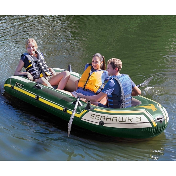 Intex 68380, Seahawk 4 Set, 400Kg, Inflatable Boat, Green