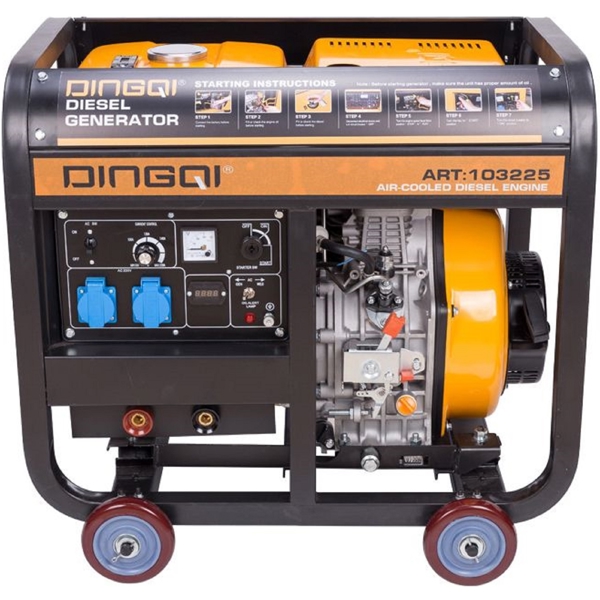 შედუღების აპარატი + გენერატორი Dingqi 103225, 220V, Welding Machine And Generator, Black/Orange