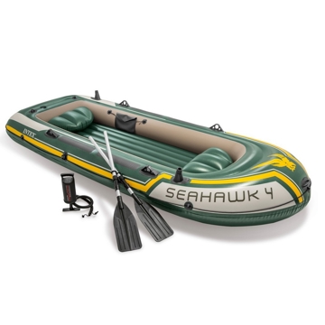 Intex 68351, Seahawk 3 Set, 400Kg, Inflatable Boat, Green