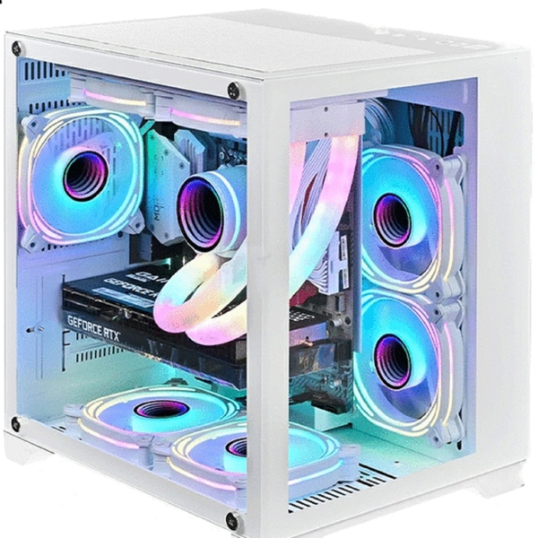 ქეისი 1STPlayer MV5 MV5-WH, Computer Case, MicroATX, Mini-ITX, USB 2.0, 2xUSB 3.0, White