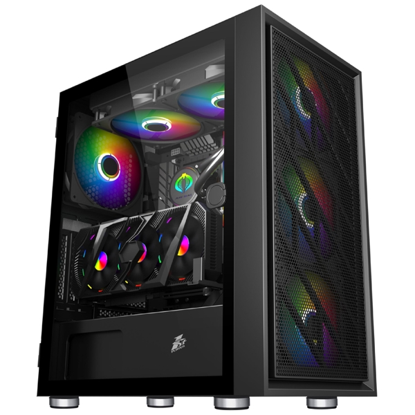 1STPlayer AR-7 AR-7-4G6P, Computer Case, MidT, MicroATX, Mini-ITX, USB 3.2, 2xUSB 2.0, Black