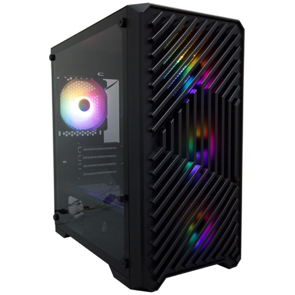 1STPlayer T5-BK-4F1 TRILOBITE T5, Computer Case, MicroATX, Mini-ITX, USB 3.2, 2xUSB 2.0, Black