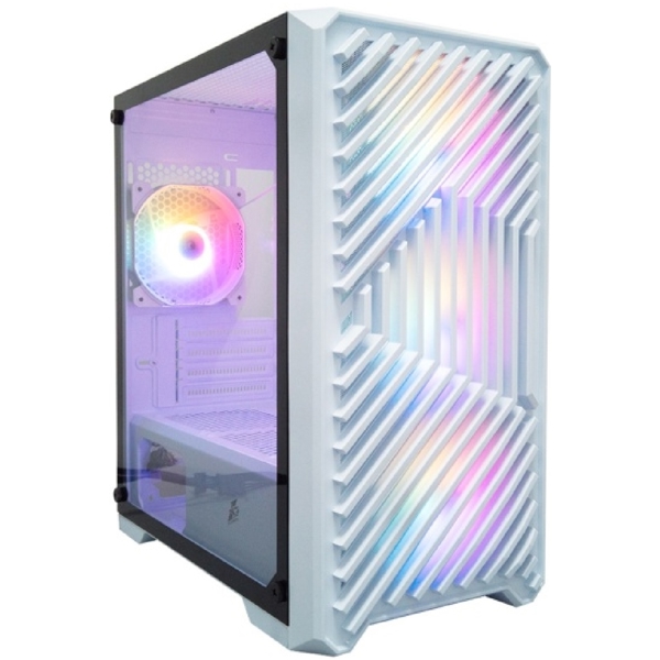 ქეისი 1STPlayer T5-WH-4F1-W TRILOBITE T5, Computer Case, MicroATX, Mini-ITX, USB 3.2, 2xUSB 2.0, White