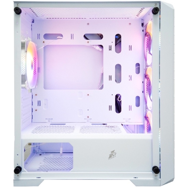 ქეისი 1STPlayer T5-WH-4F1-W TRILOBITE T5, Computer Case, MicroATX, Mini-ITX, USB 3.2, 2xUSB 2.0, White