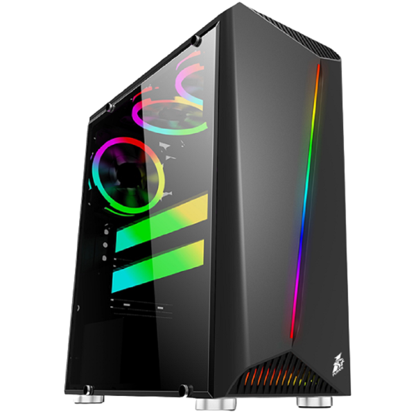 ქეისი 1STPlayer RAINBOW R3 R3-1R1, Computer Case, MidT, MicroATX, USB 3.2, 2xUSB 1.1, Black