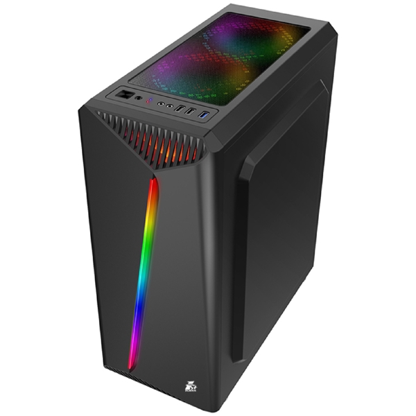 ქეისი 1STPlayer RAINBOW R3 R3-1R1, Computer Case, MidT, MicroATX, USB 3.2, 2xUSB 1.1, Black