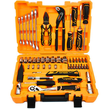 ხელსაწყოების ნაკრები Dingqi 101001056, Tool Set, Black/Orange