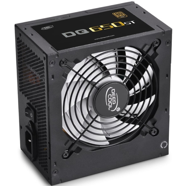 კვების ბლოკი Deepcool DQ650ST, 650W, 80 Plus, Power Supply, Black