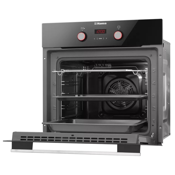 ჩასაშენებელი ელექტრო ღუმელი Hansa BOES68405, 2900W, 65L, Built-In, Black