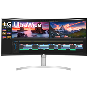 მონიტორი LG 38WN95C-W.AMA UltraWide, 38", Curved Monitor, QHD, IPS, HDMI, DP, Type-C, White