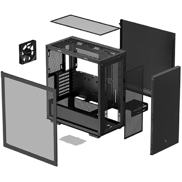 ქეისი Deepcool CH510 , Computer Case, MidT, MicroATX, Mini-ITX, USB3.0×2, Black