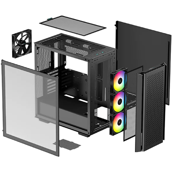 ქეისი Deepcool CG560, Computer Case, MidT, MicroATX, Mini-ITX, USB3.0×2, Black