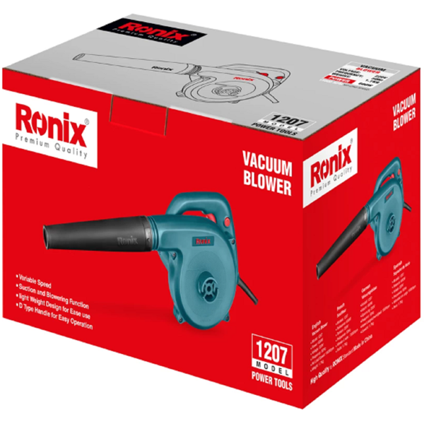 ჰაერის საბერი Ronix 1207, 600W, 2.8m³/m, Black/Blue