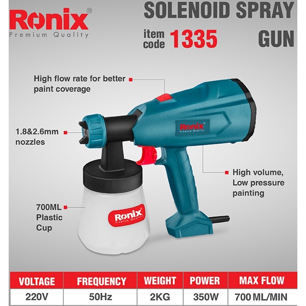 Ronix 1335, Air Spray Gun, Blue