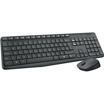 კლავიატურა+მაუსი Logitech 920-007948 MK235, Wireless, USB,  Keyboard And Mouse, Black