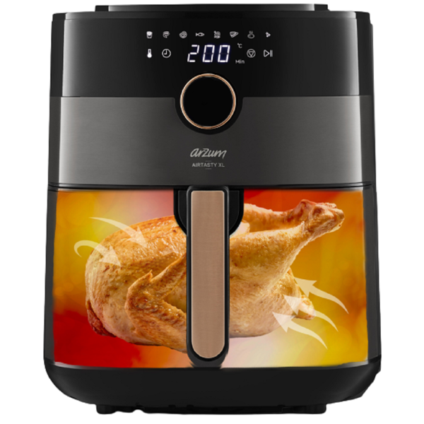 Arzum AR2074-B, 1750W, 6L, Air Fryer, Black