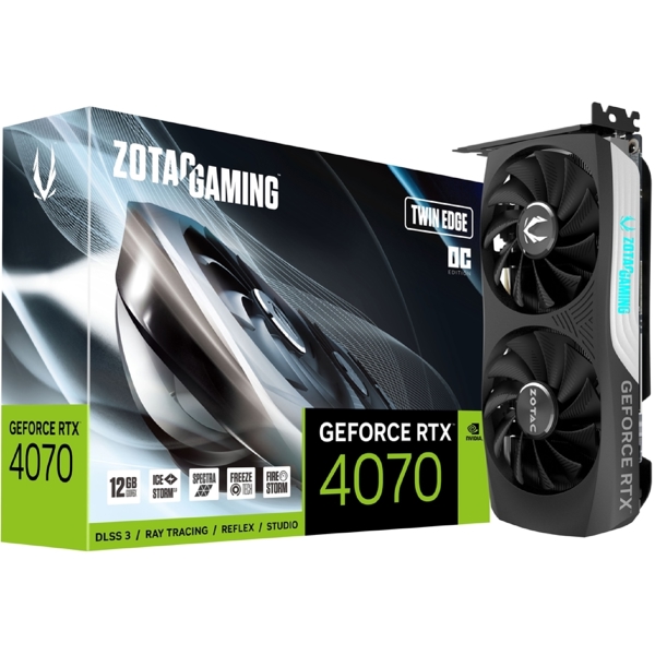 Zotac ZT-D40700H-10M, Gaming RTX4070, 12GB, 192bit, HDMI, DP, Black