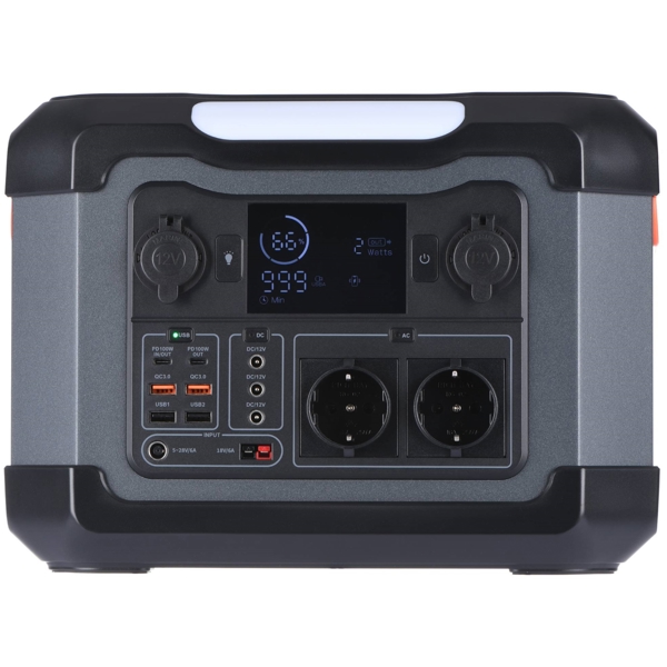 დამტენი სადგური 2E 2E-OPS-1200, 1200W, Type-c, USB-A, AC, Power Station, Grey