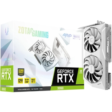 ვიდეო დაფა Zotac ZT-A30600F-10P, Gaming RTX3060, 12GB, 192bit, HDMI, DP, White